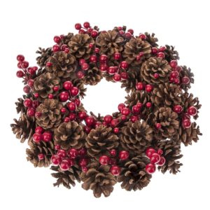 Vianočný veniec Red Berries 35 cm - adventný veniec -  adventny veniec -  adventný venček -  adventny vencek -  adventne sviece -  adventné sviečky -  adventné ozdoby -  vianočný veniec na dvere -  vianočné ozdoby -  vianočné dekorácie