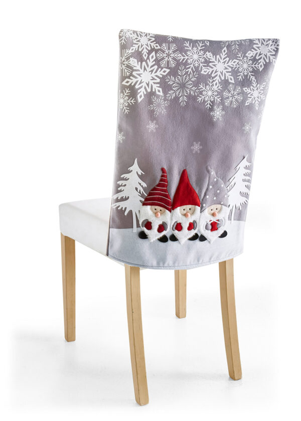 Poťah na stoličku so zimnou krajinou (2-dielne balenie), vianočné poťahy na stoličky, vianocny potah na stolicku, vianočný poťah na stoličku, vianocna vyzdoba na stol, vianočné prestieranie, vianočný stol, vianočný stôl, prestieranie vianocne