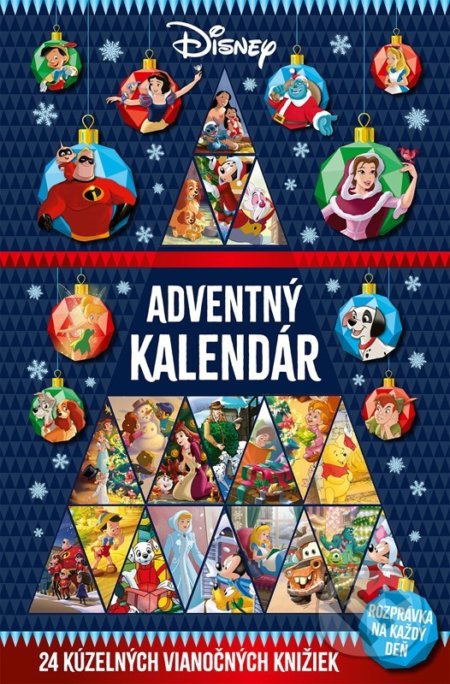 Disney: Adventný kalendár - najkrajšie detské knihy o Vianociach -  vianočné detské knihy -  knihy pre deti o Vianociach -  kniha o Vianociach -  Vianočné rozprávky -  Vianočné príbehy -  Vianočné koledy