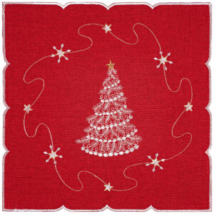 Forbyt Vianočný obrus Strom červená, 35 x 35 cm - vianočný obrus, vianočne obrusy, vianočné prestieranie, vianocny obrus, luxusné vianočné obrusy, vianocna stola, vianočný behúň na stôl, vianočné obrusy vintage, vianočné prestieranie pod taniere, obrusy vianočné, obrus vianocny, vianočné prestieranie na stôl, vianocne prestieranie stolov, vianočný behúň, vianočné obrusy eshop, vianočné obrusy vyšívané, vianocny behun vianočná štóla, vianočné behúne na stôl, vianočné prestieranie zlaté