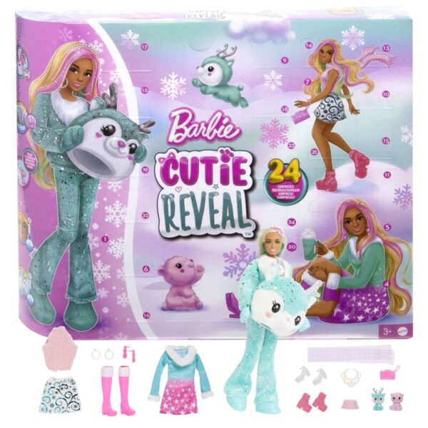 MATTEL - Barbie Cutie Reveal adventný kalendár 2023 - adventný kalendár pre deti -  adventný kalendár pre dievčatá -  adventný kalendár lego -  adventný kalendár kinder -  adventný kalendár s hračkami -  lego adventný kalendár -  detský adventný kalendár -  adventný kalendár playmobil -  netradičný adventný kalendár -  adventný kalendár s príbehmi -  lego adventný kalendár 2016 -  môj adventný kalendár -  adventný kalendár lego star wars -  lego friends adventný kalendár -  lego adventný kalendár 2019