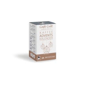 Café Cult Cafe Cult Coffee Advent Calendar 24 Coffee Bags, motív vianočné gule - adventný kalendár s hračkami , netradičný adventný kalendár,  adventný kalendár s príbehmi ,  adventný kalendár s náradím, adventný kalendár s ponožkami, adventný kalendár čaje, adventný kalendár medy