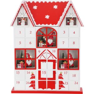 Adventný kalendár s LED svetielkami Santa´s house červená, 29 x 7 x 37 cm - adventný kalendár pre deti -  adventný kalendár pre dievčatá -  adventný kalendár lego -  adventný kalendár kinder -  adventný kalendár s hračkami -  lego adventný kalendár -  detský adventný kalendár -  adventný kalendár playmobil -  netradičný adventný kalendár -  adventný kalendár s príbehmi -  lego adventný kalendár 2016 -  môj adventný kalendár -  adventný kalendár lego star wars -  lego friends adventný kalendár -  lego adventný kalendár 2019