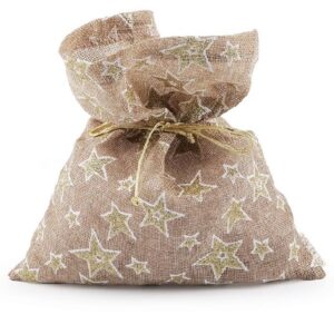 Vianočné darčekové vrecúško 22 x 27 cm prírodná zlatá 1 ks - netradičný adventný kalendár -  látkový adventný kalendár -  adventný kalendár výroba -  ako si vyrobiť adventný kalendár -  adventný kalendár šitý -  adventný kalendár z látky -  kinder adventný kalendár -  adventný kalendár pre deti -  adventný kalendár pre dievčatá -  detský adventný kalendár