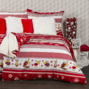 4Home Vianočné flanelové obliečky Sobíky