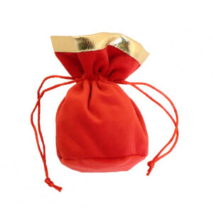 VRECÚŠKA velúrové červené so zlatým okrajom 6 x 6 x 12 cm 3 ks - netradičný adventný kalendár -  látkový adventný kalendár -  adventný kalendár výroba -  ako si vyrobiť adventný kalendár -  adventný kalendár šitý -  adventný kalendár z látky -  kinder adventný kalendár -  adventný kalendár pre deti -  adventný kalendár pre dievčatá -  detský adventný kalendár