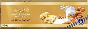 LINDT Gold Tablet Švajčiarska Biela Čokoláda S Mandľami 300 g - čokoládový adventný kalendár - adventný kalendár čokoládový, kaufland adventny kalendar,